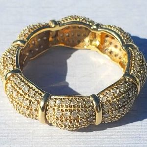 Diamond 14Kt Eternity Band Ring Size 9